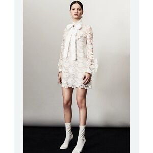 Francesco Scognamiglio vogue collection Dress Womens 6 white Lace Italy‎ classic